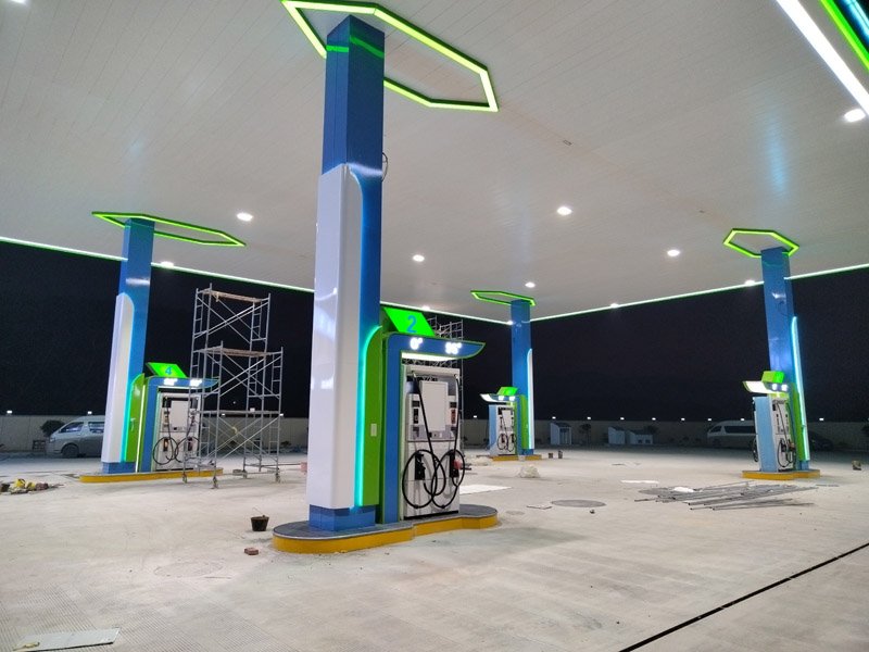 Gas station cornice decoration Gas station cornice decoration