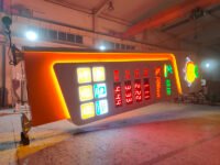 gas standing column light box sign