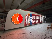 Gas station column light box